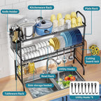 HOWDIA 3-Tier Over The Sink Dish Drying Rack, Stainless Steel Dish Rack - Image 5