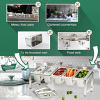 CURTA Expandable 18/8 Stainless Steel Spice Rack Set, NSF Certified, 1-Tier - Image 4