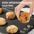 HONGBAKE Ceramic Baking Sheet Pan Set, Cookie Sheet - Image 4