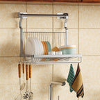 TQVAI Over Sink Dish Drainer Drying Rack, Stainless Steel Foldable Wall Mounted - Image 7