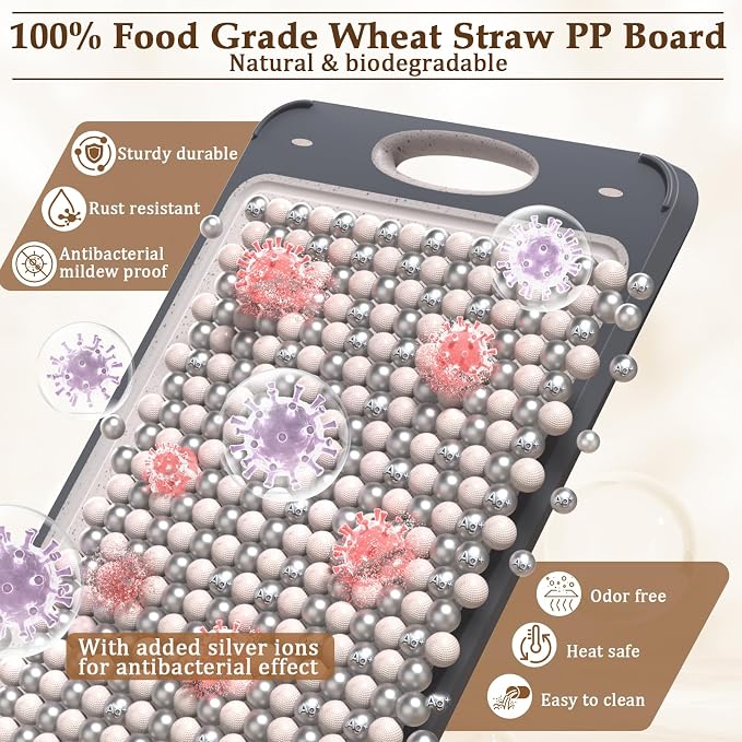 GUANCI Cutting Board for Kitchen Double Sided 304 Stainless Steel Chopping - Image 4