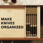 SpaceAid Knife Drawer Organizer Bamboo Insert Dock, Kitchen Steak Knives Holder - Image 3