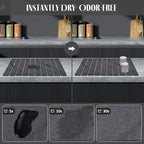 2 PCS Large Stone Dish Drying Mat - Image 2