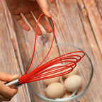 Flat Whisk Set, Stainless Steel 3 Pack 10''+11''+12'' Premium Sturdy-6 Silicone - Image 2