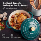 Zulay Kitchen 6.4 Quart Enameled Cast Iron Dutch Oven Pot - Image 6