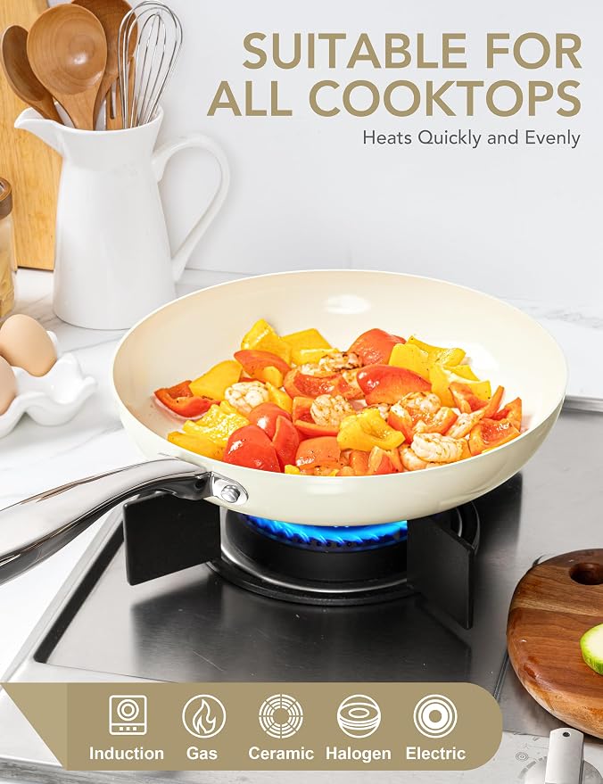 MICHELANGELO 10 Inch Frying Pan - Image 4