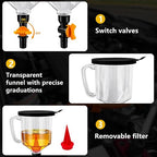 18 Pack No Spill Engine Oil Funnel Kit，1.59QT/1.5L Automotive Oil Funnel Set， 2 - Image 5