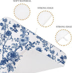 Vintage Blue Dish Drying Mat 18x24 Inch Chinoiserie Navy Blue Floral Drying Mat - Image 7
