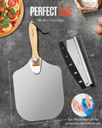 Pizza Peel Aluminum Pizza Spatula, 17 inch Metal Pizza Paddle - Image 5
