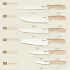 CAROTE 12PCS Knife set with Blade Guards, Granite Nonstick Ceramic Coating - Image 2