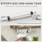 FORIOUS Paper Towel Holder Under Cabinet, Single Hand Operable - Image 3