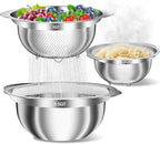 Stainless Steel Colanders with Mixing Bowl - Image 8