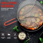 13" Grease Splatter Screen for Cooking | Stainless Steel Oil Splatter Guard and - Image 2