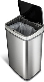 Ninestars DZT-50-28BR Automatic Touchless Motion Sensor Rectangular Trash Can - Image 4