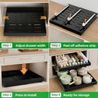 PAKETA 2 Pack Expandable Pull Out Cabinet Organizer, Upgrade 3 Slide Rails - Image 6