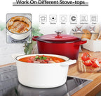 E-far 7QT Enameled Dutch Oven, Cast Iron Dutch Oven Pot - Image 6