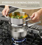 KOCH SYSTEME CS Stainless Steel Cookware Set 10 Piece, 18/10 Stainless Steel - Image 3