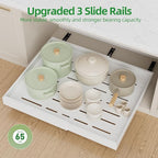 PAKETA 4 Pack Expandable Pull Out Cabinet Organizer, Upgrade 3 Slide Rails - Image 7