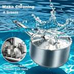 1.5 QT Saucepan with Lid, 3-Ply Stainless Steel Saucepan, Induction Compatible - Image 7