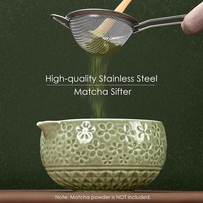 7Pcs Matcha Whisk Set, Matcha Set Whisk and Bowl, Bamboo Scoop, Scoop Rest - Image 4