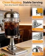 Beverage Dispenser with Stand, 2 Gallon Drink Dispenser - Image 4