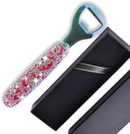 Handcrafted Pink Crystal Bling Beer Opener – Sparkle Diamond Bottle Openers - Image 3