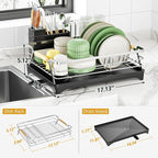 Epicano Dish Drying Rack for Kitchen Counter, Space-Saving Dish Rack, Rustproof - Image 5