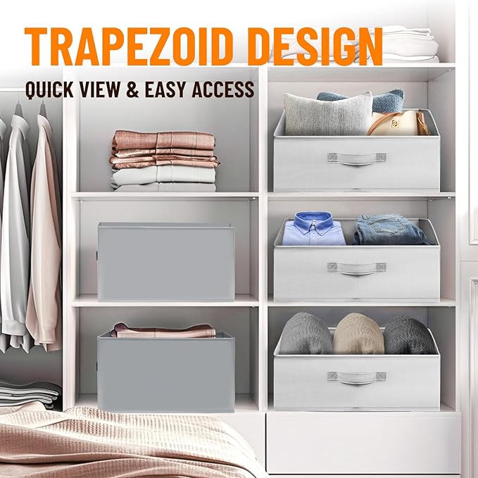 Extra Large Closet Organizers Bins 8 Pack - Image 4