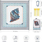 WIWIGO Beach Blanket Waterproof Sandproof Beach Mat 79" X 83"/10'x9'for 2-8 - Image 2