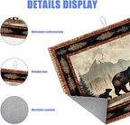 Rustic Bear Dish Drying Mat for Kitchen Counter Wild Animals Drying Pad - Image 3