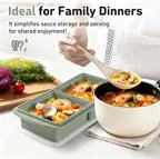 Silicone Freezer Tray with Lid Soup Freezer Container Molds with Steel - Image 8