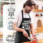 TOSHE Funny Apron Waterdrop Resistant Cotton Apron - Image 3