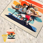 WIWIGO Beach Blanket Waterproof Sandproof Beach Mat 79" X 83"/10'x9'for 2-8 - Image 6