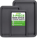 NutriChef 3-Piece Nonstick Baking Sheet Set – Non-Toxic Cookie Sheets by NutriChef%E2%84%A2Kitchen