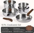 CAROTE 13pcs Tri-Ply Stainless Steel Cookware Set - Image 2