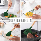 Country Kitchen Non Stick Silicone Utensil Set - Image 5