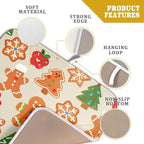 Christmas Dish Drying Mat for Kitchen Counter 16x18 Cute Gingerbread Themed - Image 4