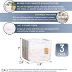 NaturalCozy Storage Cubes 9”x9”x7”Cotton Rope Woven Baskets - Image 2