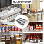 CiWiVOKi 3 Tier Expandable Spice Rack Organizer, Plastic Spice Rack, Adjustable - Image 6
