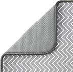 SUBEKYU Dish Drying Mat for Kitchen Counter, Microfiber Absorbent Dishes - Image 4