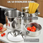 Cooks Standard Pasta Pot 18/10 Stainless Steel 12 Quart, Spaghetti Cooker - Image 4