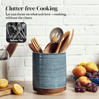 DOWAN 360° Rotating Extra Large Cooking Utensil Holder, 7.6" Kitchen Utensil - Image 5