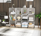 AWTATOS Cube Storage Organizer Storage 12 Cube Bookshelf DIY Plastic Closet - Image 4