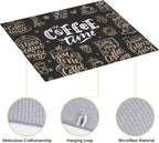 Coffee Time Dish Drying Mat 16x18 Inch, Microfiber Absorbent Fast Dry Mat Large - Image 3