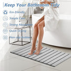 AWW Foldable Stone Bath Mat, Quick Dry Diatomaceous Earth Bath Mat - Image 8