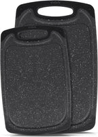 Cutting Boards Set, 15.7"×9.4" & 12.5"×7.7" Plastic Chopping Board Set by Unknown