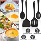 TeamFar Silicone Cooking Utensils, Heat-Resistant Solid & Slotted Cooking - Image 6