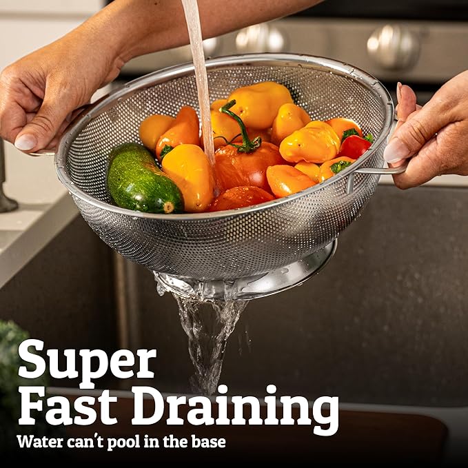 PriorityChef Premium 5Qrt Stainless Steel Colander - Image 7