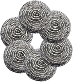 6Pcs Steel Wool Scrubbers by Docduet