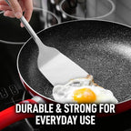 Zulay Kitchen Stainless Steel Solid Turner - Image 7